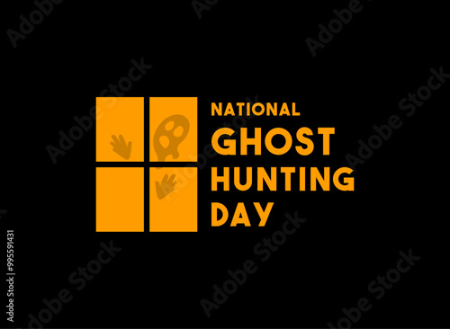 National Ghost Hunting Day. Flat design vector.