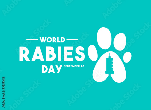Vector Illustration of World Rabies Day. September 28.