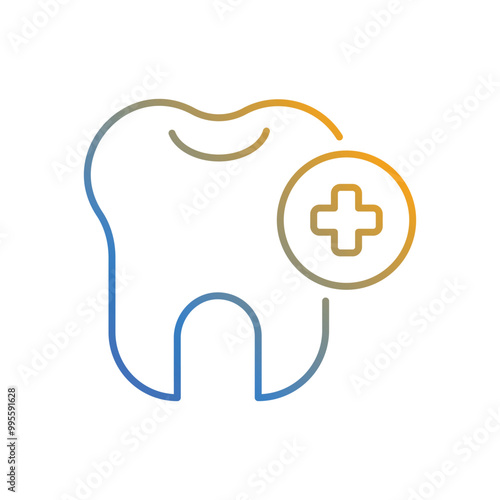 Dental Care icon vector stock illustration