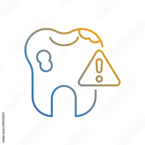 Dental Caries icon vector stock illustration