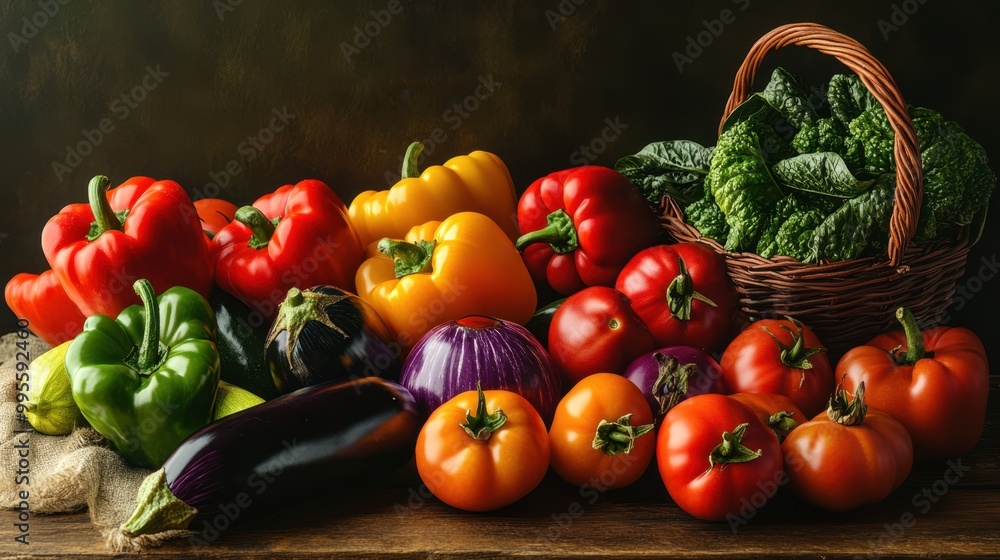 The Colorful Vegetable Display The Colorful Vegetable Display