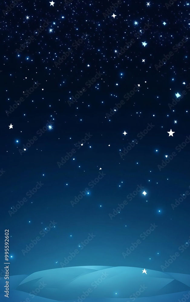 Obraz premium A night sky full of stars in darkness