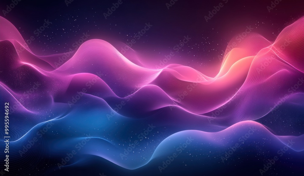 Abstract background with dynamic waves of purple and blue colors creating a vibrant and calming atmosphere Abstract background with dynamic waves of purple and blue colors creating a vibrant and calming atmosphere