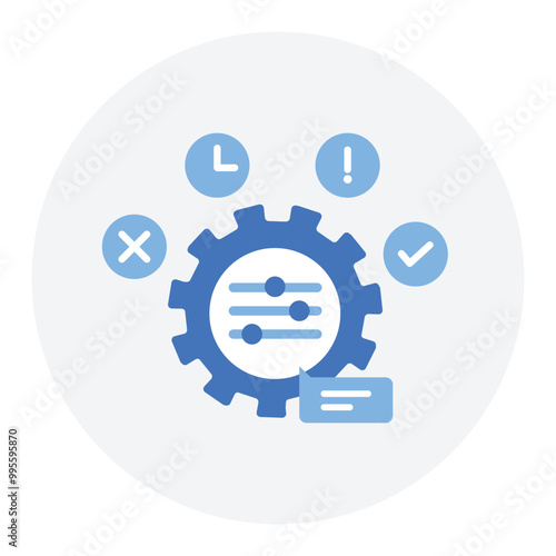 Contextual Prompting Icon. Representing AI Context Understanding. System Prompt Adjustment. User Input Contextualization. Context-Based Prompts. Vector Editable icon.