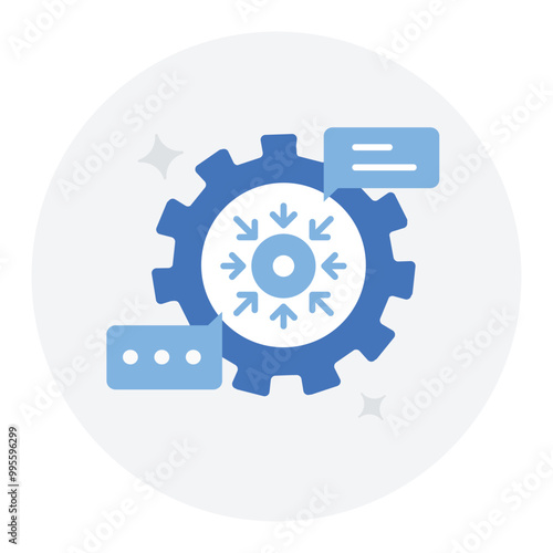 Domain-Specific Prompting Icon. Representing Industry-Specific AI Prompts. Specialized Input Handling. Custom AI Prompts. System Customization. Vector Editable icon.
