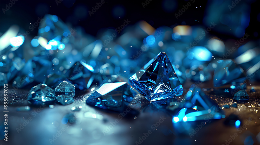 Blue diamonds are expensive and sparkling Blue diamonds are expensive and sparkling