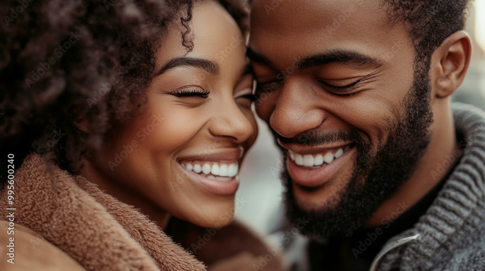 A joyful couple smiles at each other while enjoying a cozy day together in a vibrant outdoor setting filled with warmth and affection A joyful couple smiles at each other while enjoying a cozy day together in a vibrant outdoor setting filled with warmth and affection