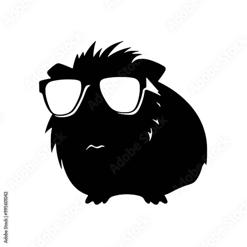 Guinea Pig silhouette vector illustration photo