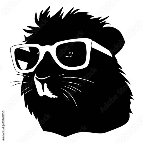 Guinea Pig silhouette vector illustration photo