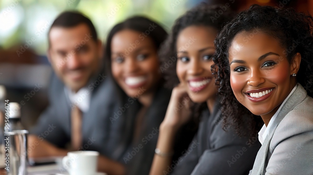 Smiling Professionals in Business Setting Smiling Professionals in Business Setting