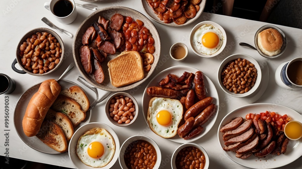 Morning English breakfast ai gen Morning English breakfast ai gen