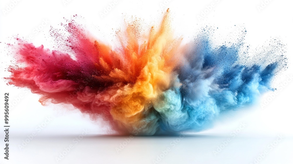 Color Explosion Abstract Paint Powder Burst Generative AI Color Explosion Abstract Paint Powder Burst Generative AI