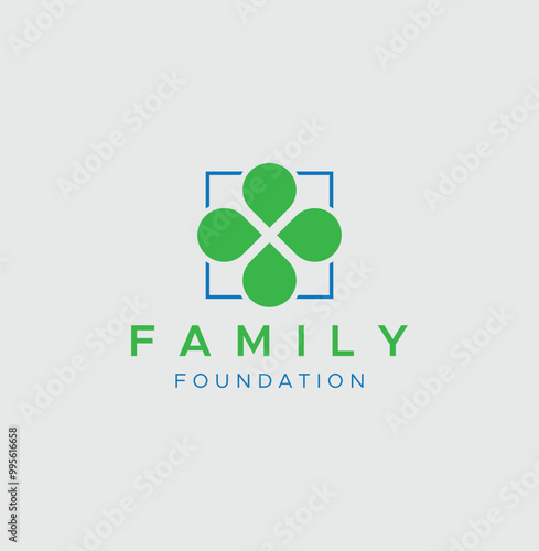 illustration of hands supporting the helpless, logo template for a foundation or charity.