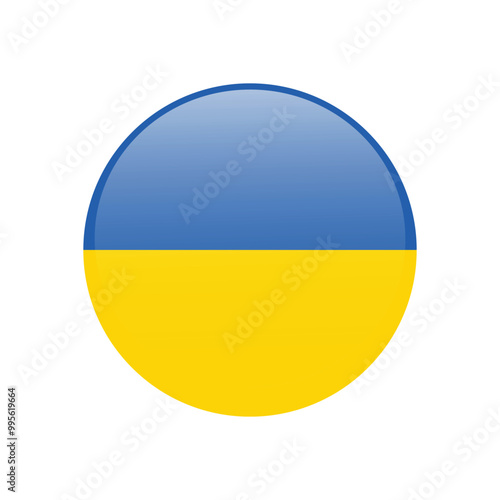 Free Download Flag of Ukraine. National icon symbol isolated on white. Vector illustration - GFXLoad