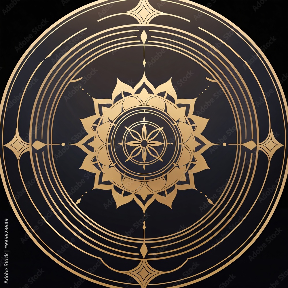 Obraz premium mandala pattern illustration background