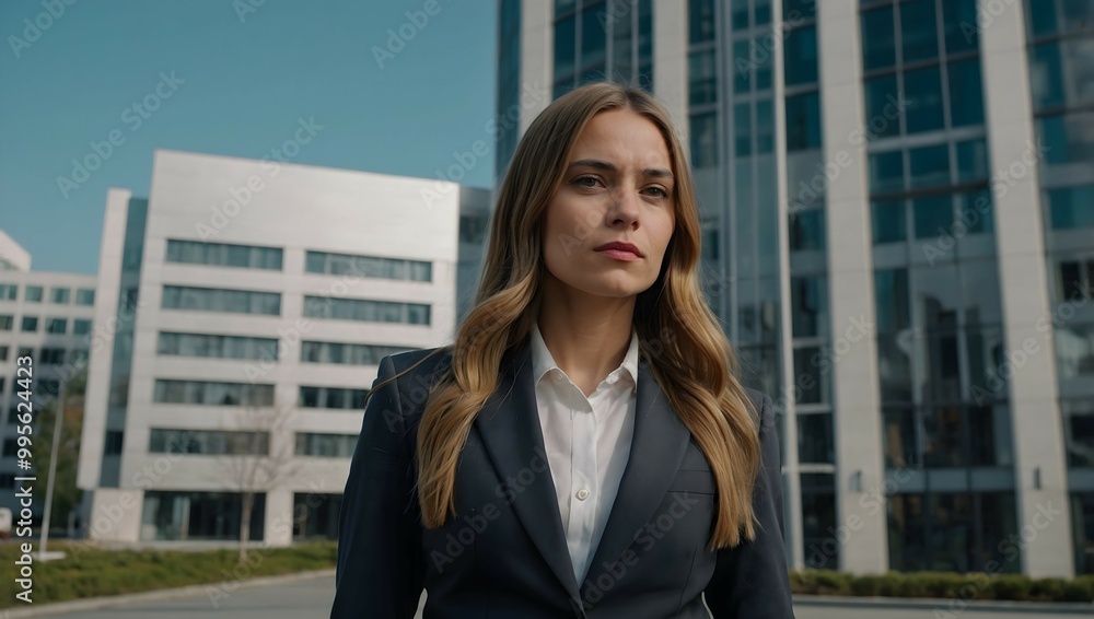 Confident Businesswoman in Urban Setting Confident Businesswoman in Urban Setting
