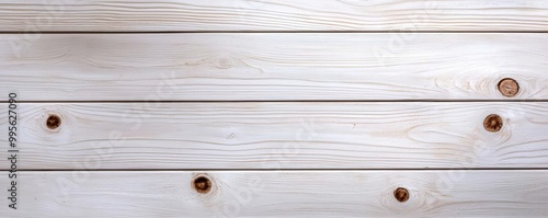 Distressed white wood planks with visible knots, bright and airy background, perfect for fresh salads and light dishes