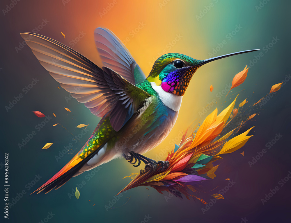 Obraz premium fliegender Kolibri