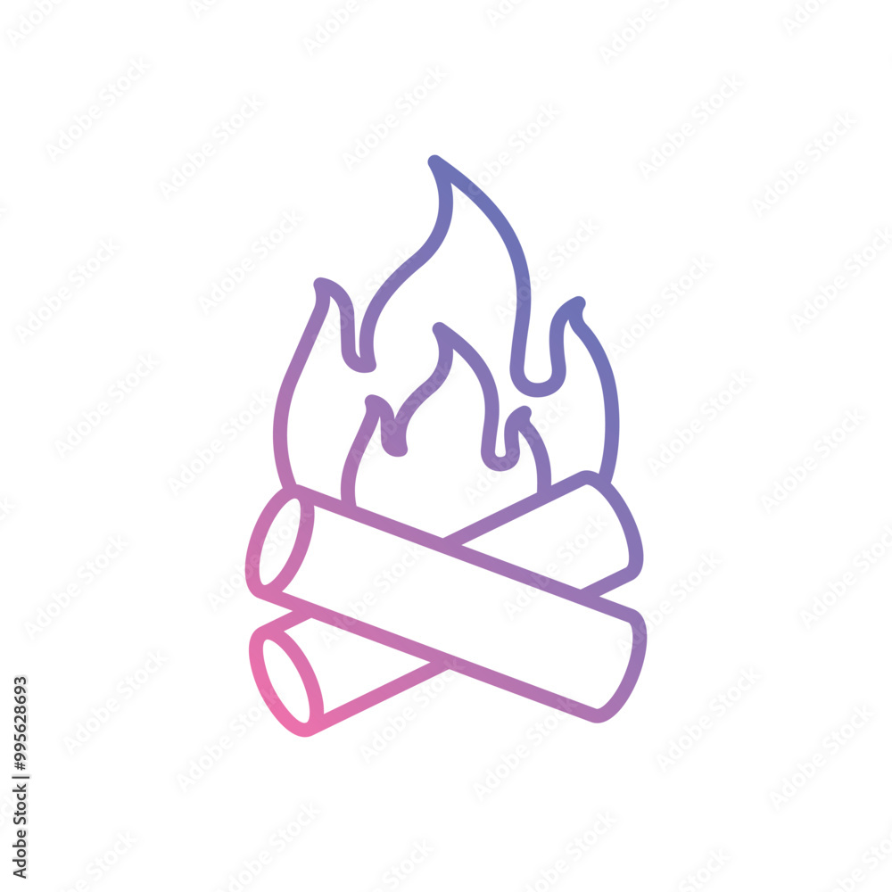Campfire vector icon stoct illustration Campfire vector icon stoct illustration