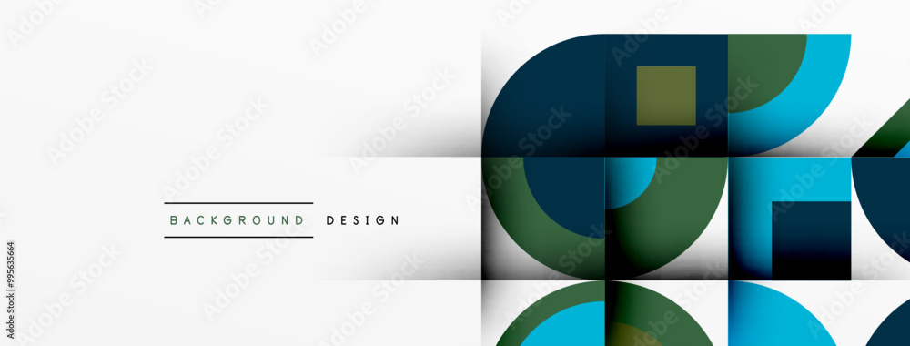 Geometric design abstract background - circles squares Geometric design abstract background - circles squares