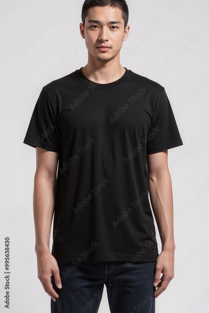 a black t-shirt with a white background. mockup, t-shirt mockup a black t-shirt with a white background. mockup, t-shirt mockup