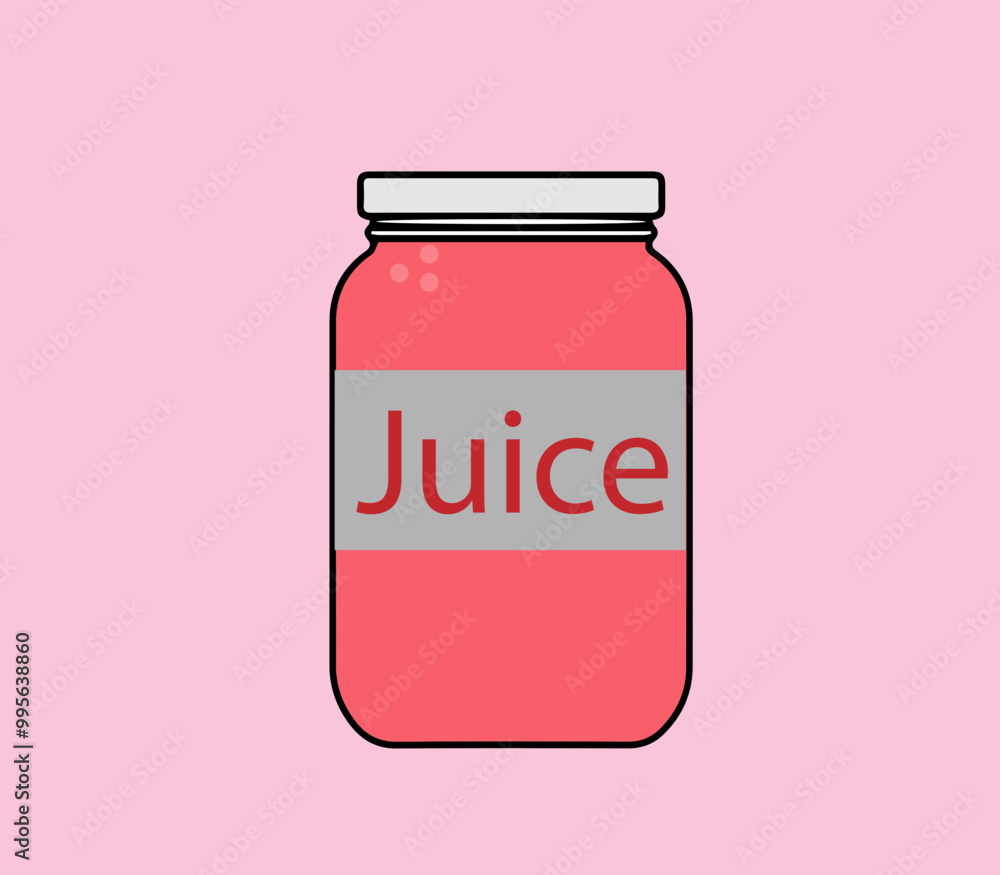 a jar of juice on a pink background a jar of juice on a pink background