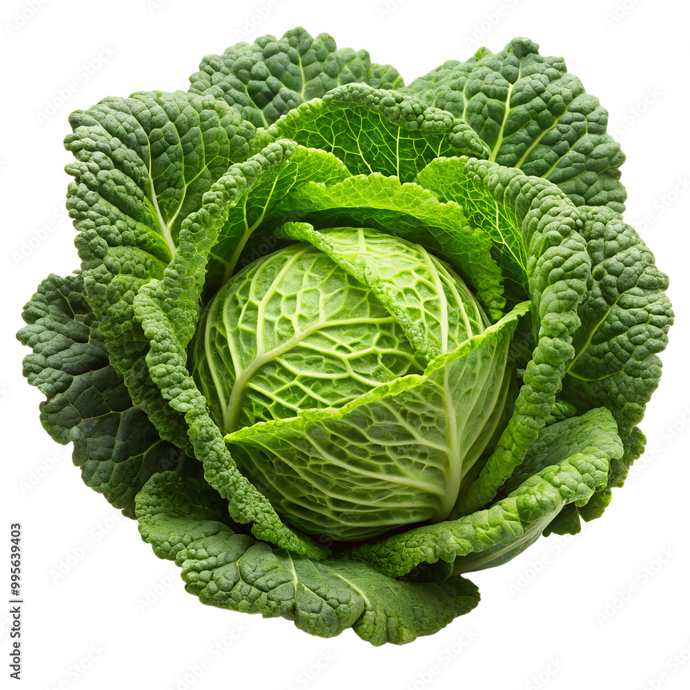 Savoy cabbage isolated on a transparent background Savoy cabbage isolated on a transparent background
