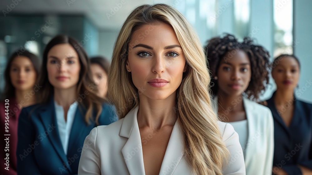 Confident Business Leaders in Modern Office Setting Confident Business Leaders in Modern Office Setting
