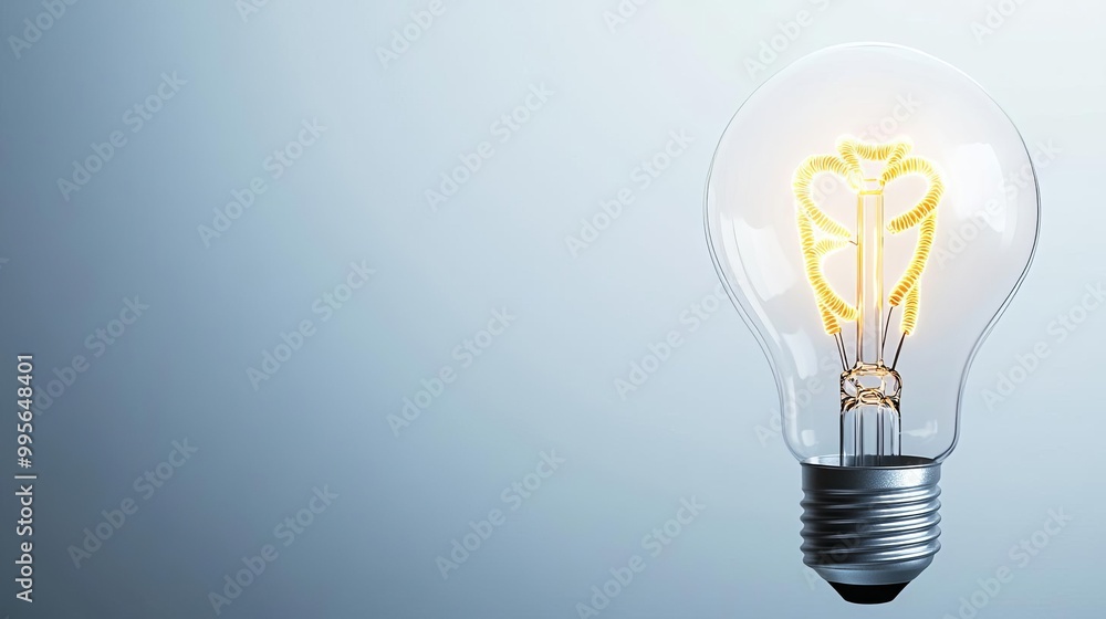 Electric light bulb with glowing golden veins inside, illuminated by soft ambient light, representing the flow of creativity and inspiration Electric light bulb with glowing golden veins inside, illuminated by soft ambient light, representing the flow of creativity and inspiration