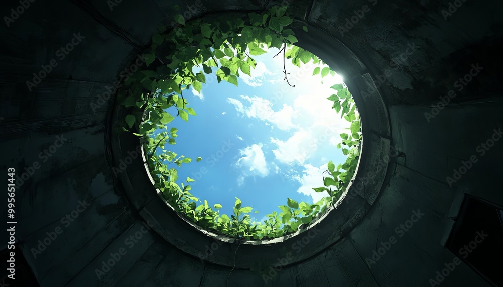 Obraz premium Urban Decay Postindustrial Landscapes Fish Eye Perspective