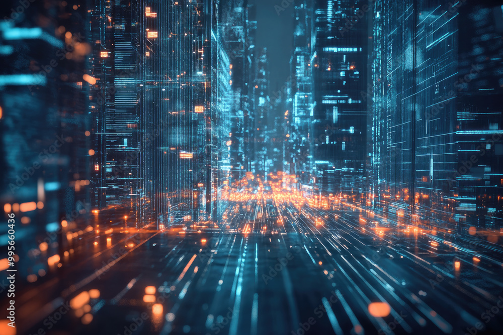 Fototapeta premium Concept of digital transformation