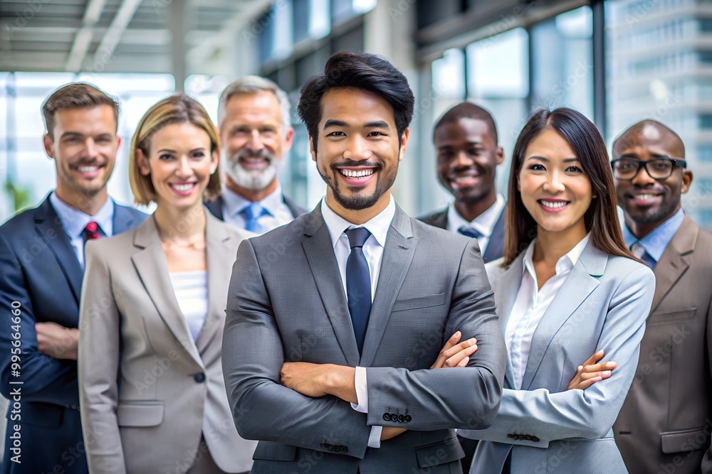 Portrait of multiethnic successful business corporate team Portrait of multiethnic successful business corporate team