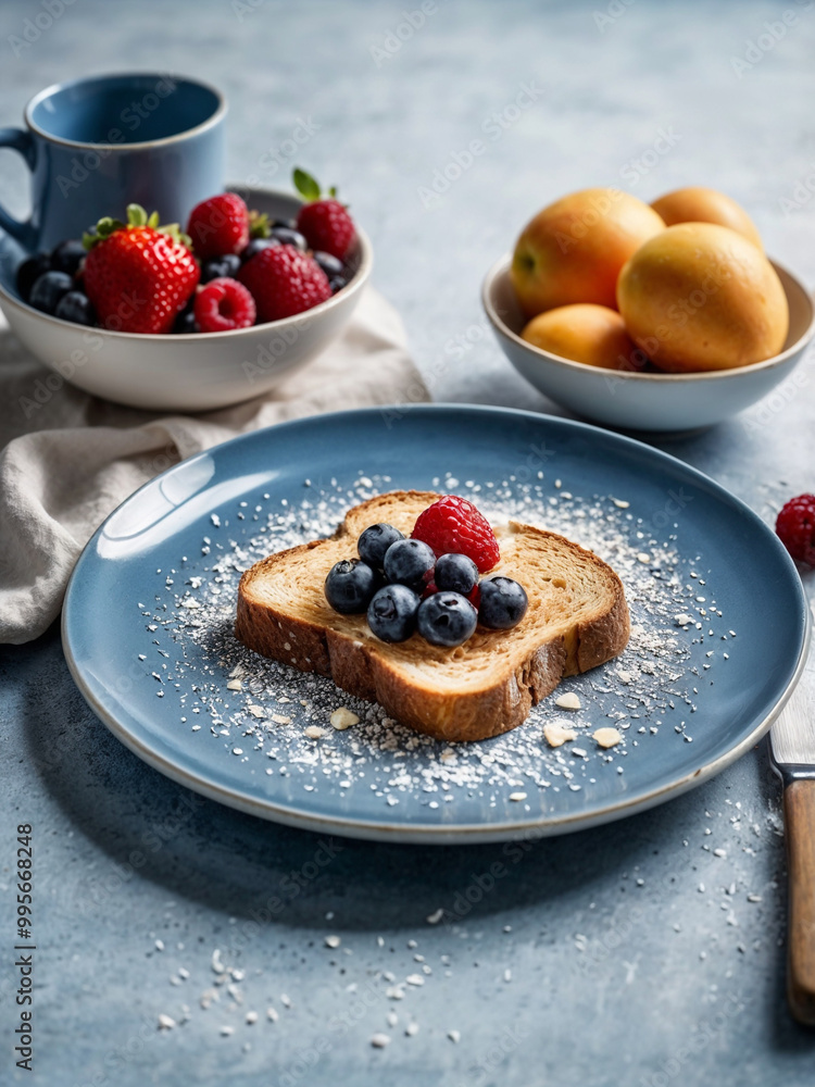 waffles with berries and blueberries waffles with berries and blueberries