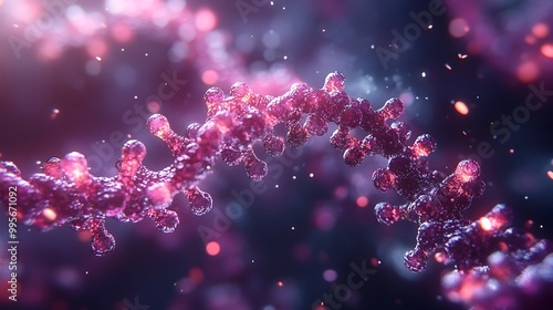 Dynamic Animation of DNA Transcription Process Showcasing Molecular Interactions photo