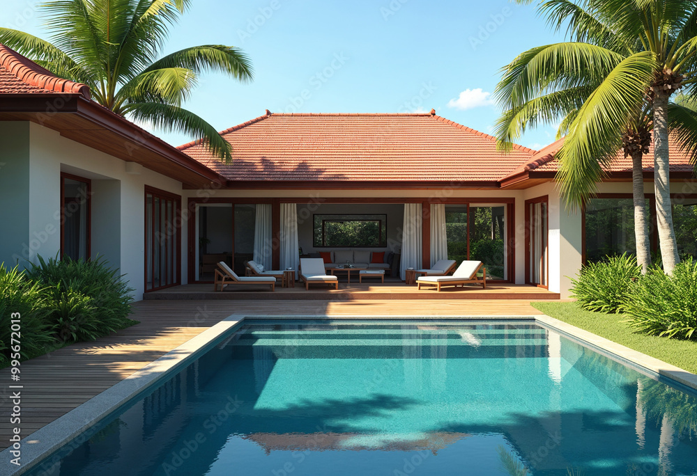 Fototapeta premium hotel swimming pool