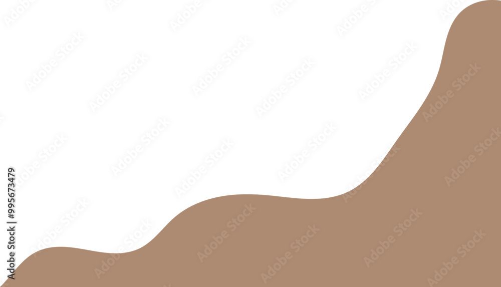 Brown wavy corner suitable for background, layout, banner. Fluid corner illustration Brown wavy corner suitable for background, layout, banner. Fluid corner illustration