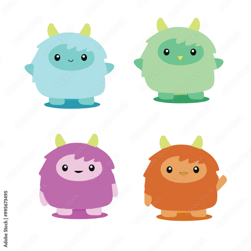 monster icon vector flat illustration monster icon vector flat illustration