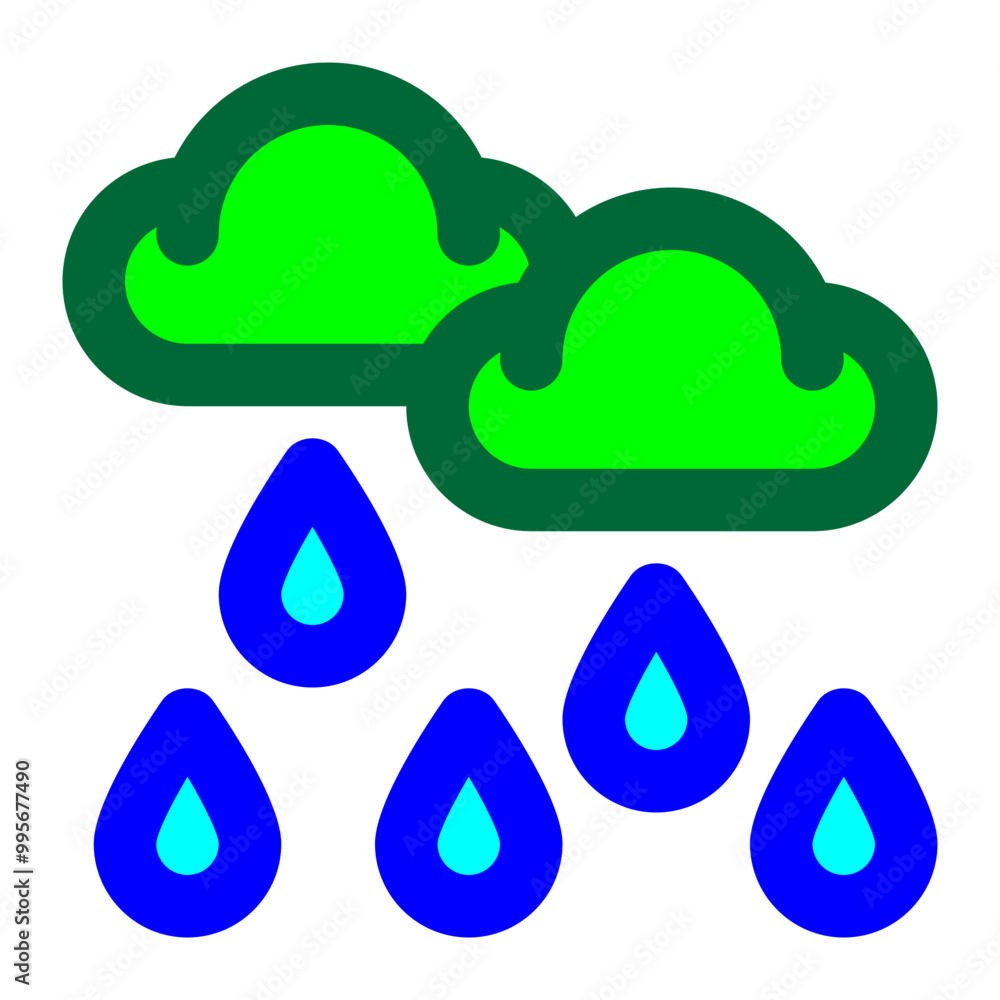 rain, rainy, raining, raindrops, cloud, weather, water colored outline icon rain, rainy, raining, raindrops, cloud, weather, water colored outline icon
