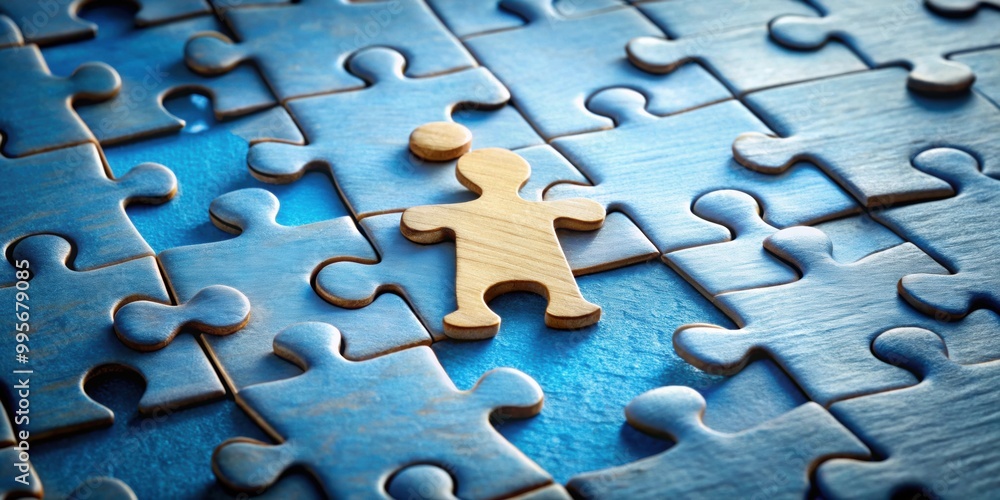 A conceptual image depicting human error in a puzzle-solving scenario, mistake, error, confusion, problem, confusion A conceptual image depicting human error in a puzzle-solving scenario, mistake, error, confusion, problem, confusion