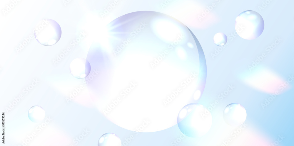 Image of sparkling water droplets and light Image of sparkling water droplets and light