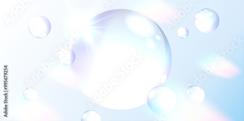 Image of sparkling water droplets and light