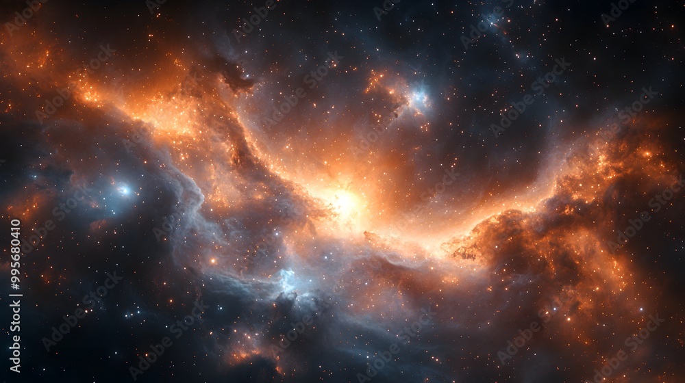 Mesmerizing Cosmic Dance The Birth of a Galaxy from Swirling Nebula Gases Mesmerizing Cosmic Dance The Birth of a Galaxy from Swirling Nebula Gases