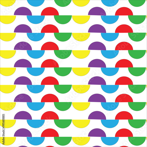 geometric rainbow pattern design