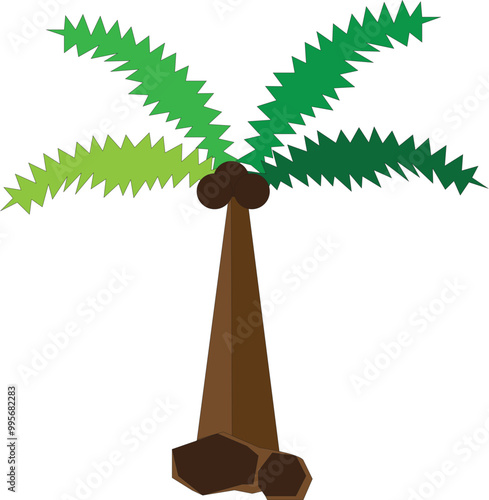 palm tree animated design