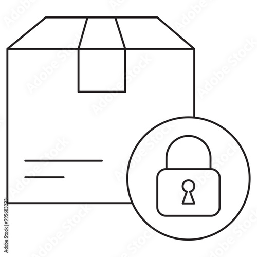 Parcel Protection Icon, Secure Parcel Packaging, Package Protection System, Shipping Safety Measures, Parcel Shielding, Safe Delivery Wrapping