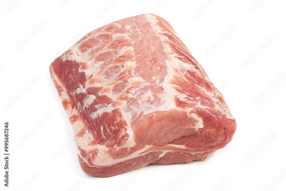 Chilled pork buston butt, isolated on white background.Chilled pork buston butt, isolated on white background. Chilled pork buston butt, isolated on white background.Chilled pork buston butt, isolated on white background.
