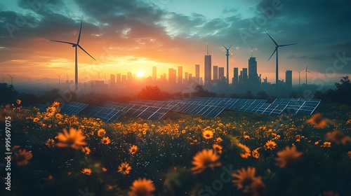 Renewable Energy Smart Grid Sustainable Energy Infrastructure in a Modern City