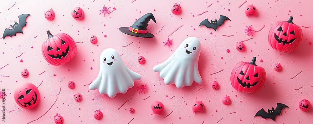 Playful Halloween 3D Isometric Illustrations Display Playful Halloween 3D Isometric Illustrations Display