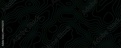 Abstract Terrain Design Featuring Dark Topographic Lines and Geometric Relief Patterns for a Modern Hiking Template 