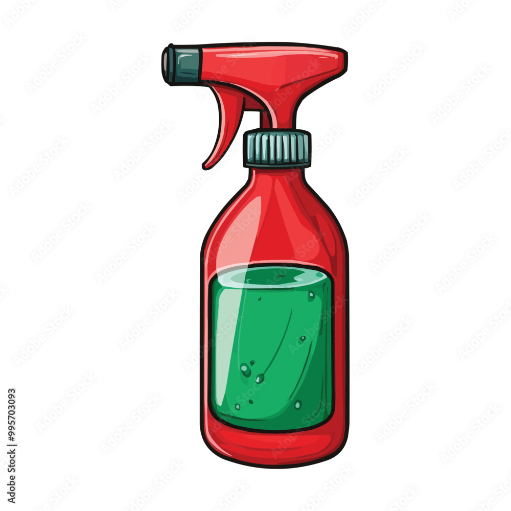 Obraz premium vector design of a spray bottle with green liquid inside